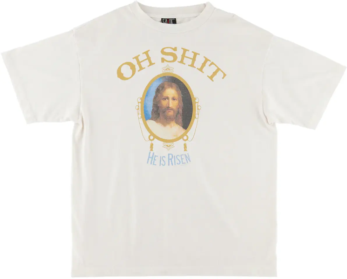 Saint Mxxxxxx Oh Shit T-Shirt Vintage White - FW22 Herren - DE
