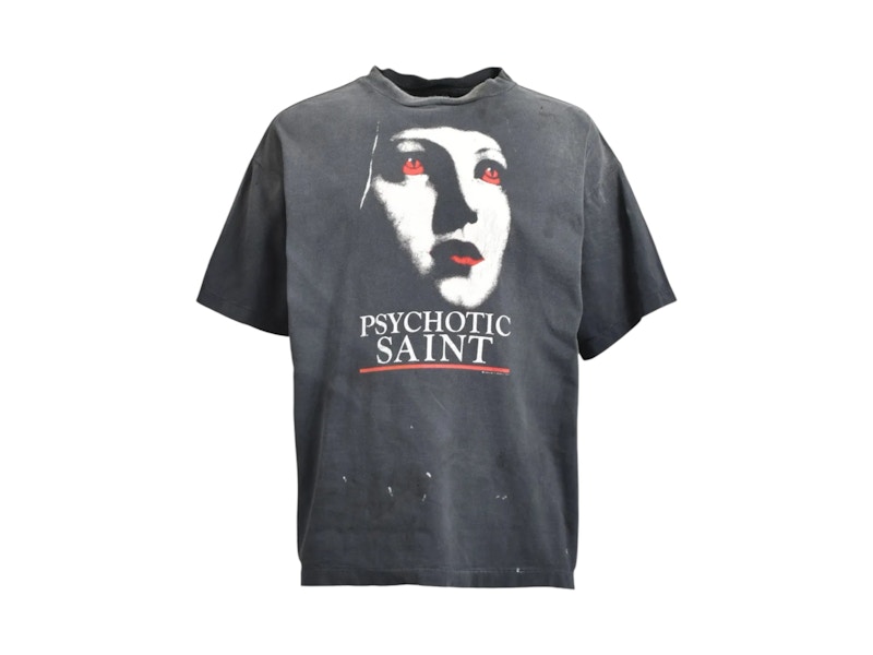 国内発送☆Saint Mxxxxxx☆SS TEE/PSYCHOTIC SNT/BLACK Saint Mxxxxxx Psychotic Snt SS T-shirt Black Men's - SS25 - US