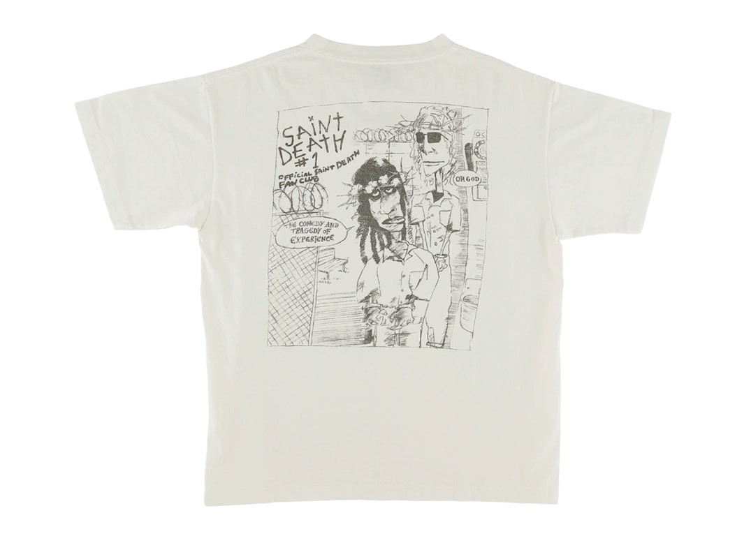 Pre-owned Saint Mxxxxxx Saint Death T-shirt Vintage White