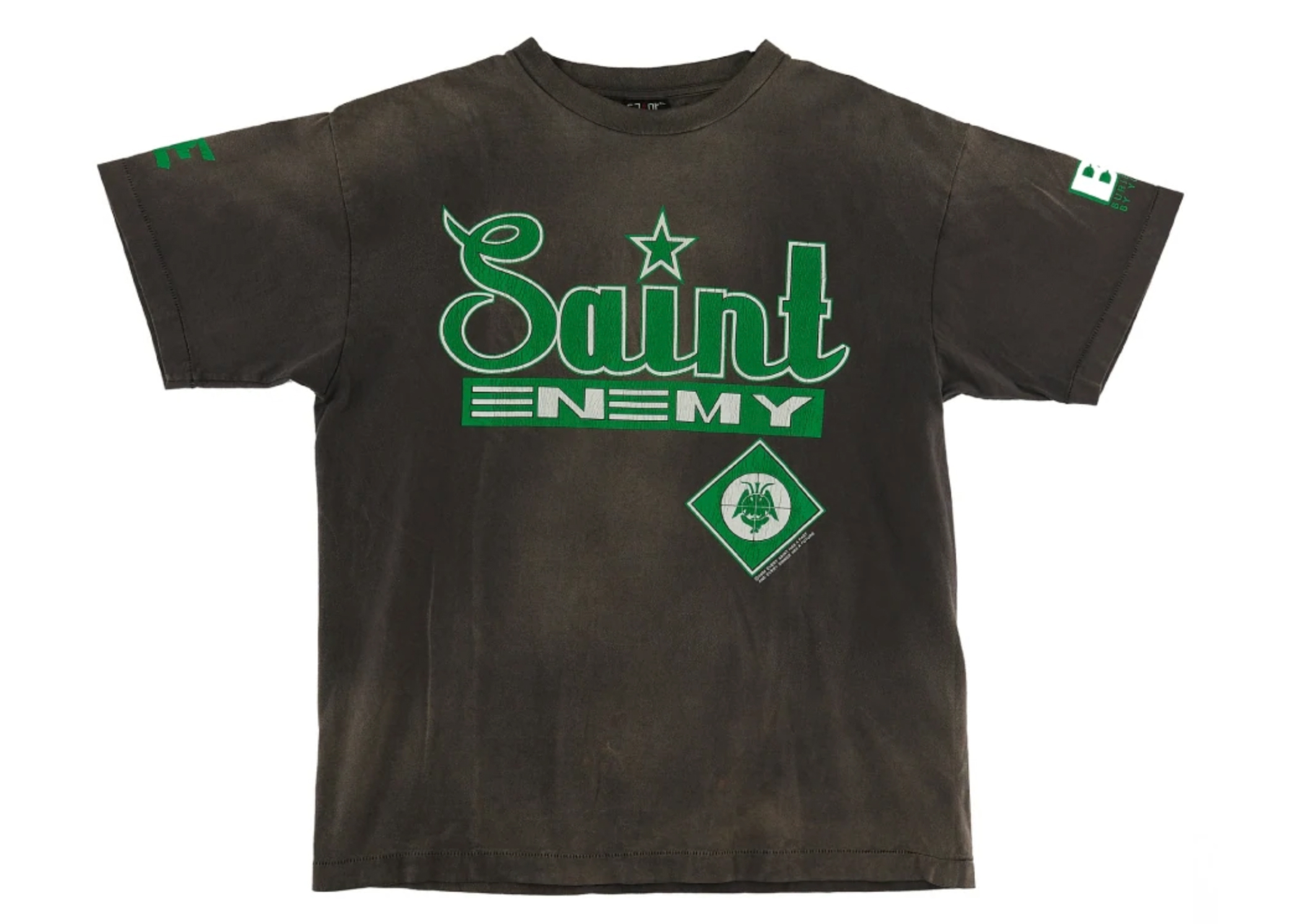 Saint Mxxxxxx Saint Enemy Tee Black Green - SS22 - US