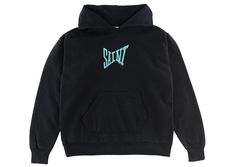 Saint Mxxxxxx Saint Hoodie Black Blue Men's - SS23 - US