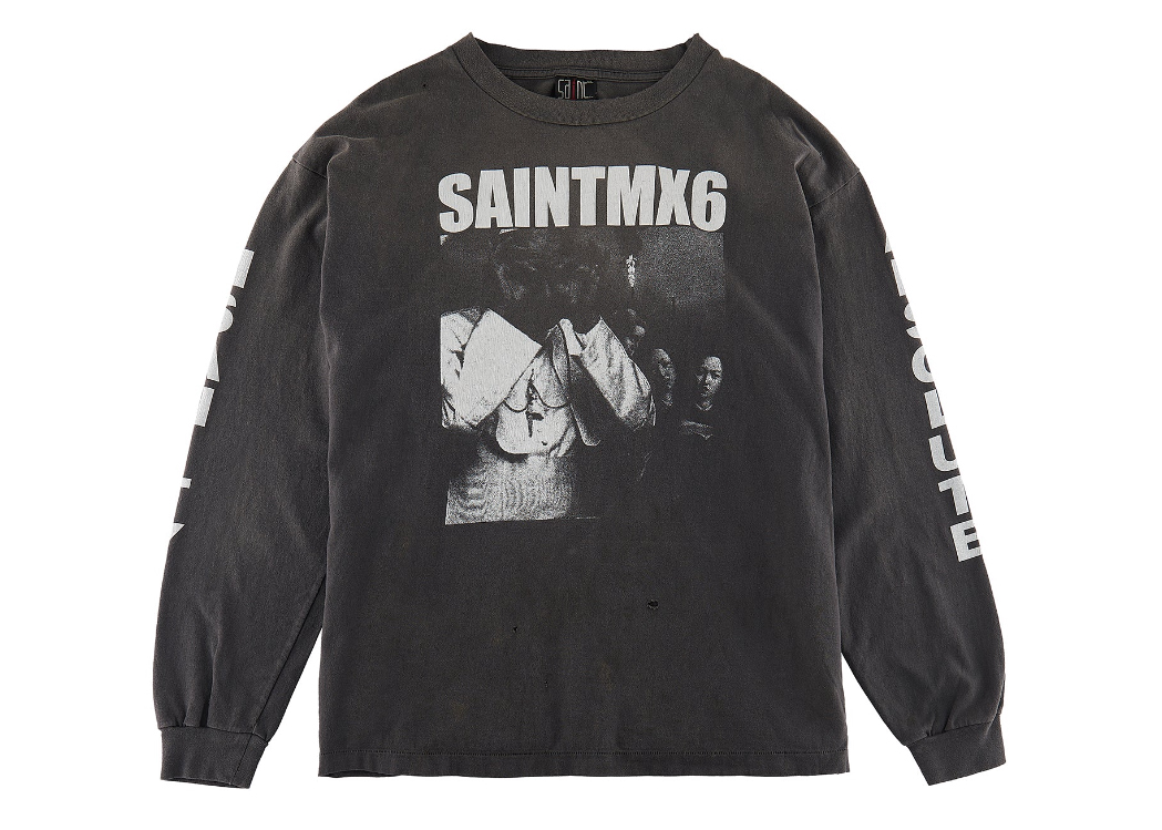 Saint Mxxxxxx Saint Mx6 L/S T-Shirt Vintage Black メンズ - SS23 - JP