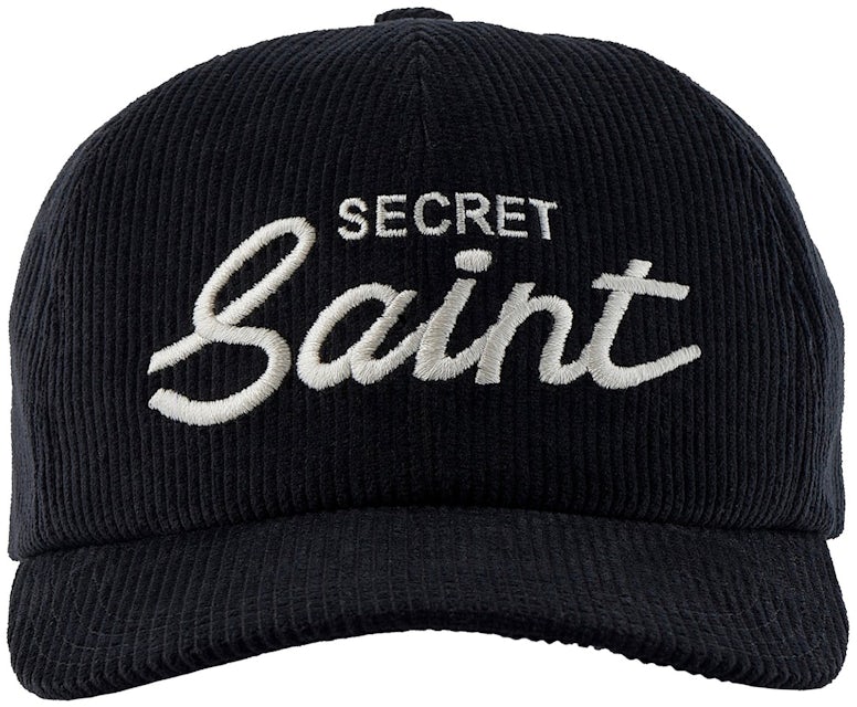 Saint Laurent Black Corduroy Cap for Men