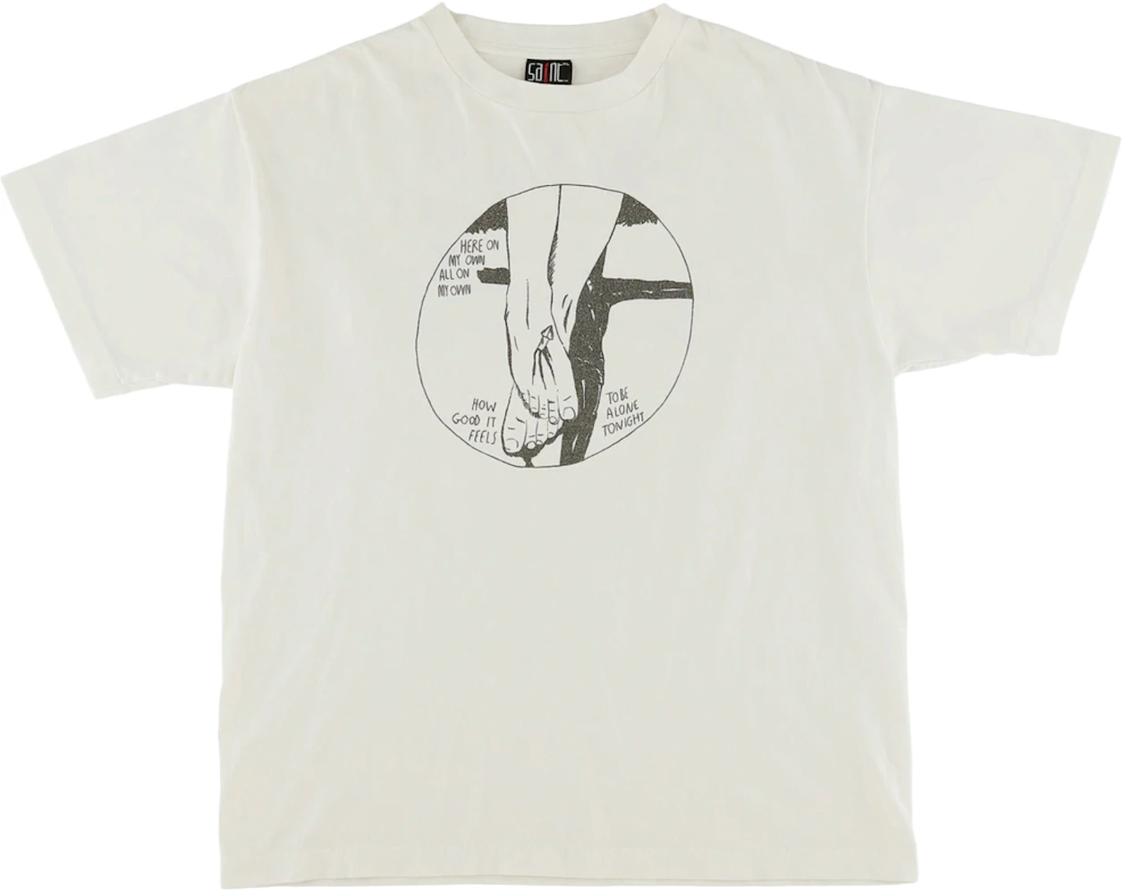 Saint Mxxxxxx Smooch T-Shirt Vintage White Men's - SS22 - US