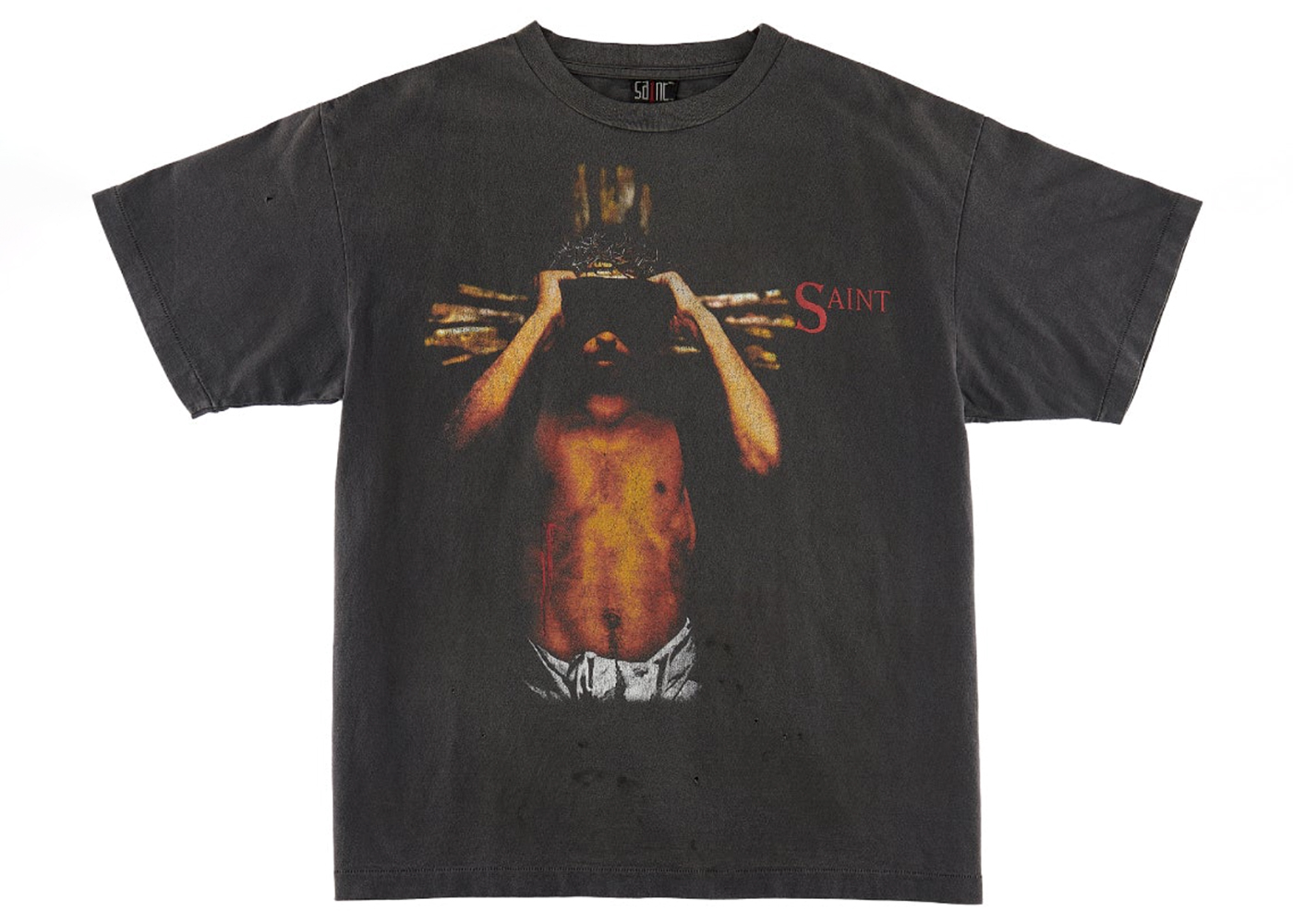 Saint Mxxxxxx We Live Hell T-Shirt Vintage Black - SS23 - US