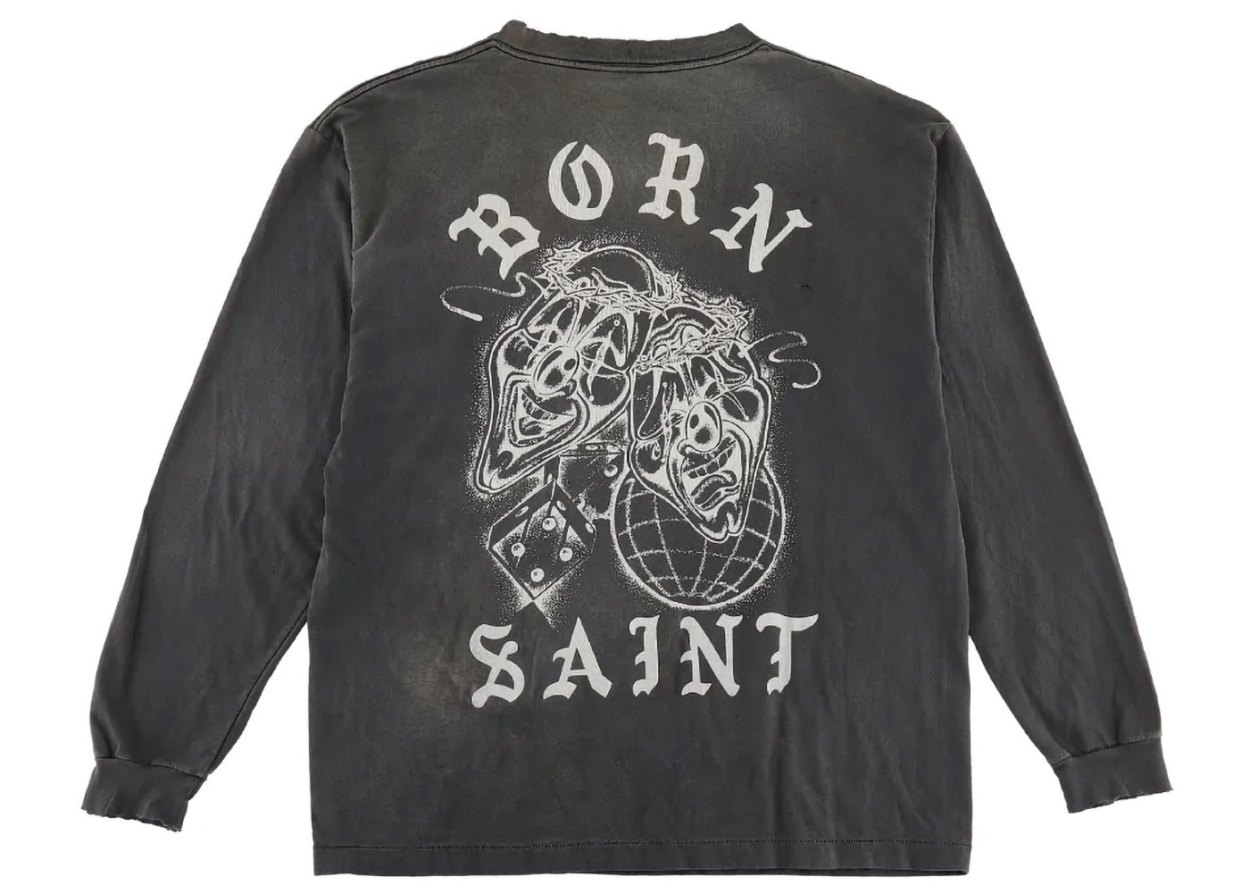 Saint Mxxxxxx x Born X Raised Born Saint L/S T-Shirt Vintage Black