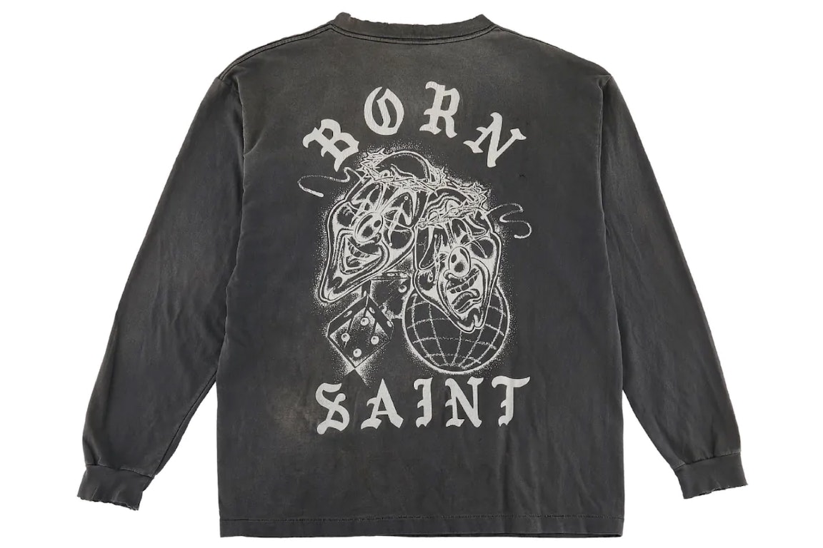 Pre-owned Saint Mxxxxxx X Born X Raised Born Saint L/s T-shirt Vintage Black