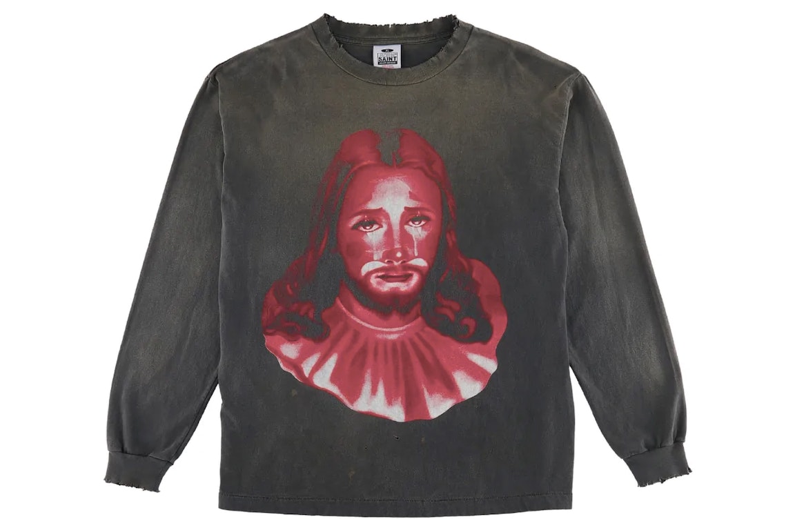 Pre-owned Saint Mxxxxxx X Born X Raised Clown L/s T-shirt Vintage Black