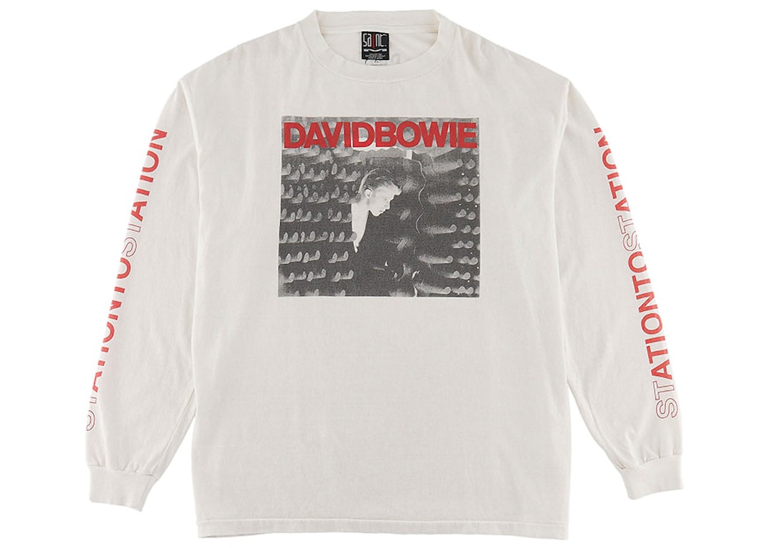 Pre-owned Saint Mxxxxxx X David Bowie Station L/s T-shirt White