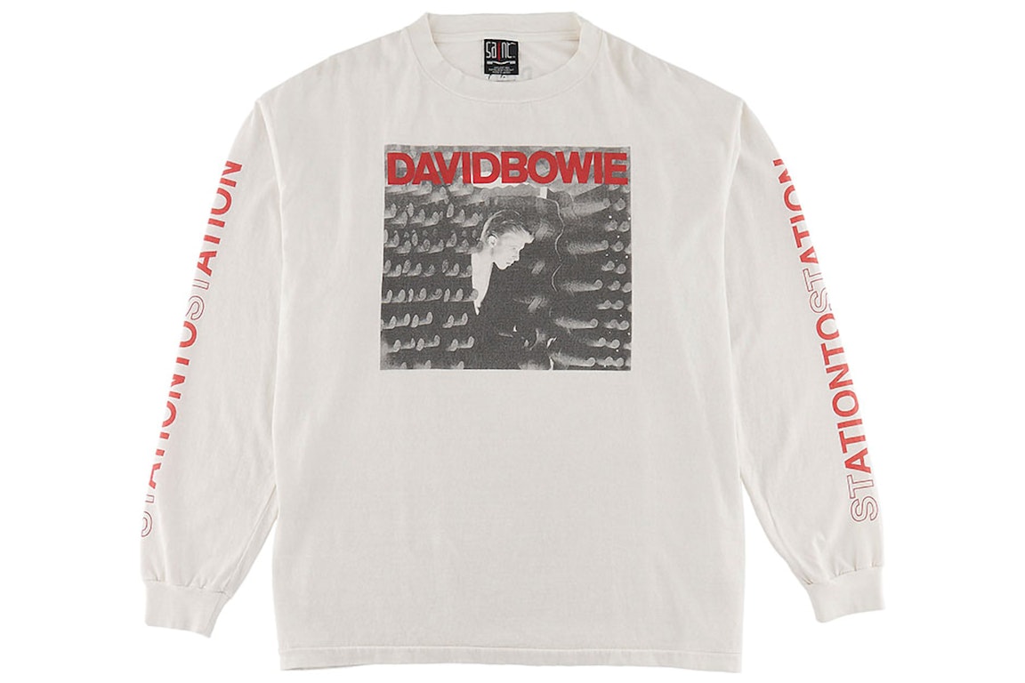 Pre-owned Saint Mxxxxxx X David Bowie Station L/s T-shirt White
