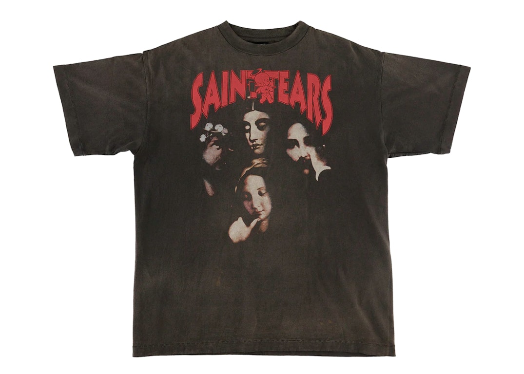 Pre-owned Saint Mxxxxxx X Denim Tears Faces T-shirt Vintage Black