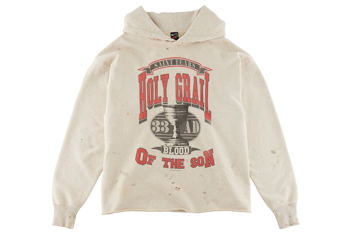 Pre-owned Saint Mxxxxxx X Denim Tears Holy Grail Hoodie Vintage Grey