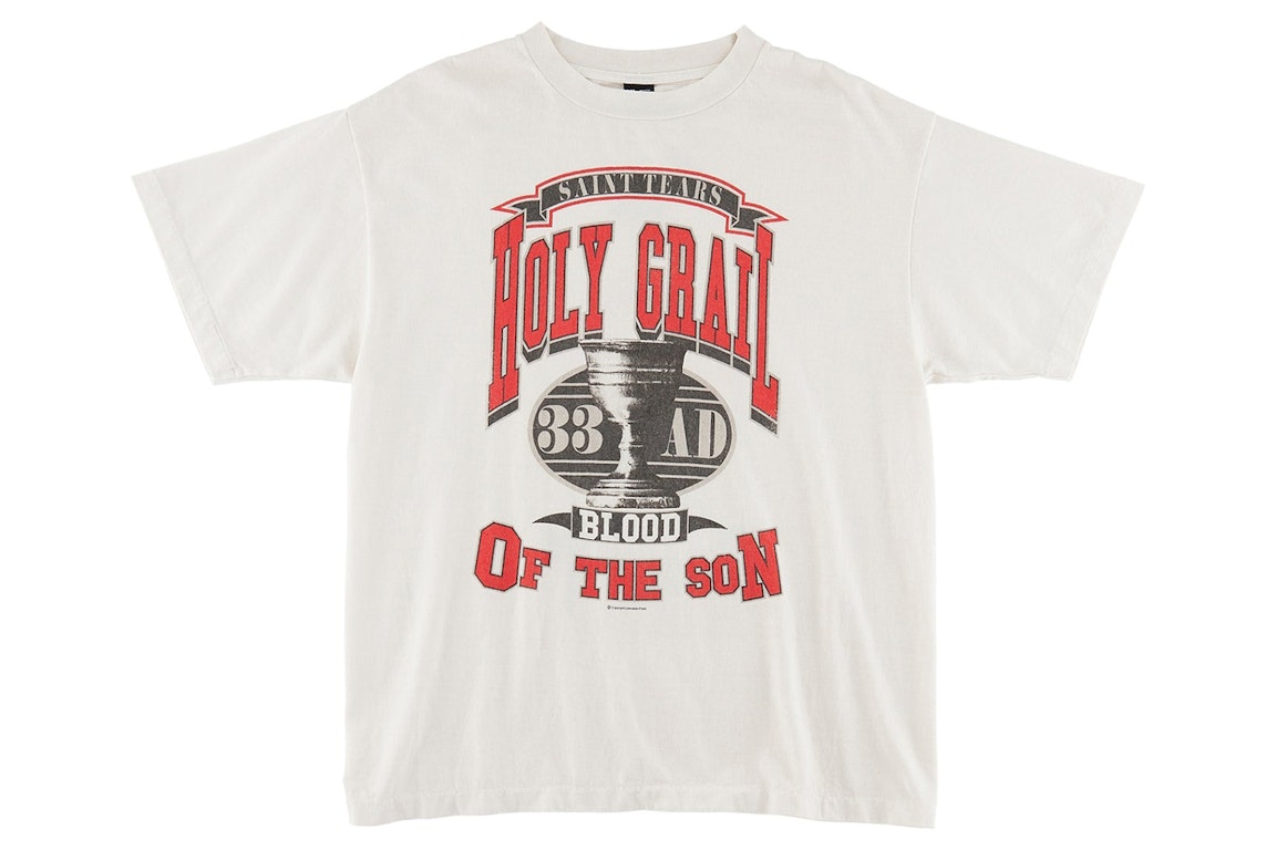 Pre-owned Saint Mxxxxxx X Denim Tears Holy Grail T-shirt Vintage White