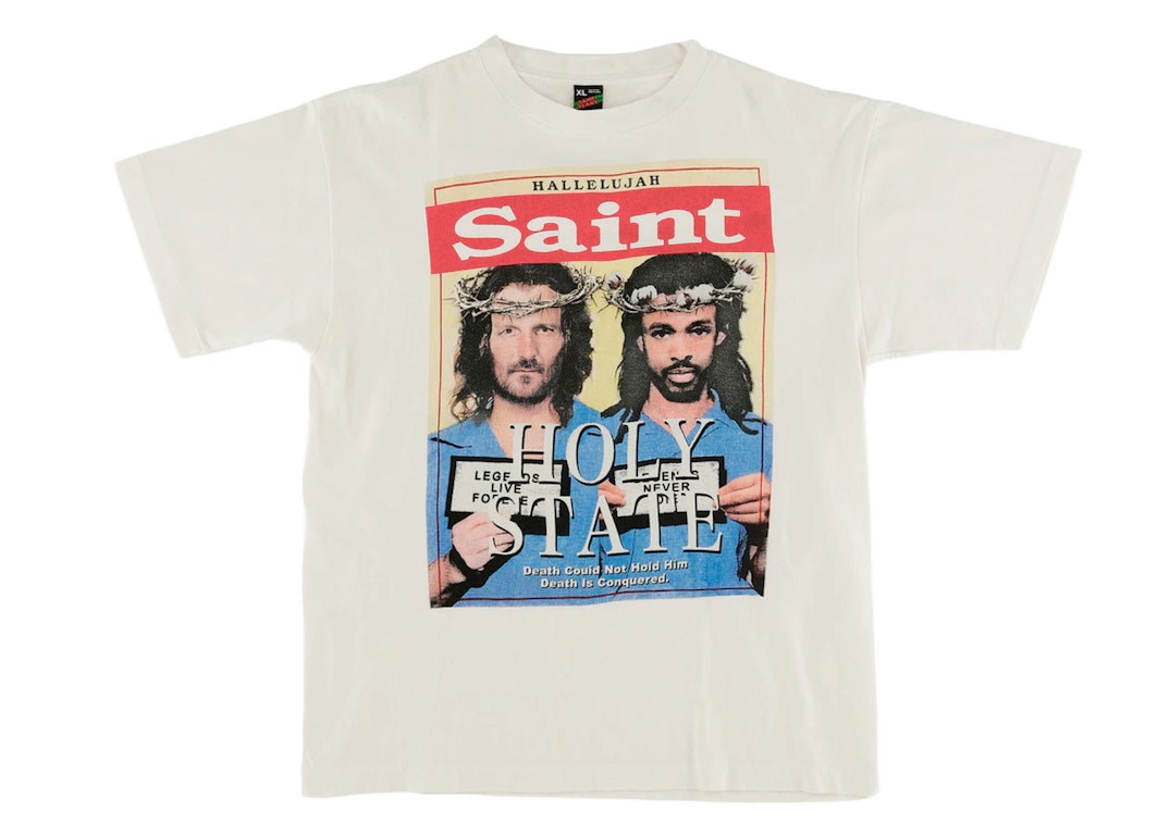 Pre-owned Saint Mxxxxxx X Denim Tears Holy State T-shirt Vintage White