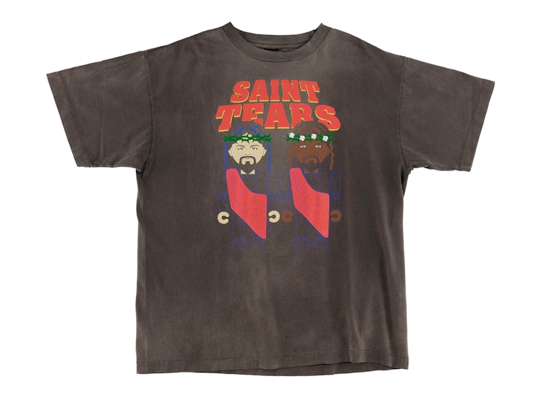 Saint Mxxxxxx x Denim Tears Purplelp T-Shirt Vintage Black Men's 