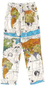 Saint Mxxxxxx x Dr. Woo World Map Pajama Pants White Multi - SS23 - CN