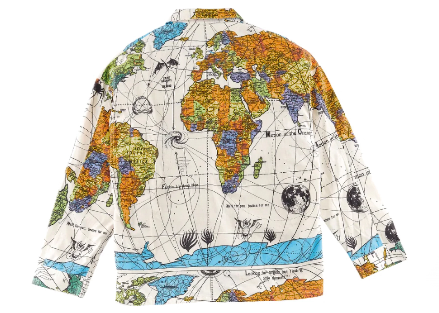 Saint Mxxxxxx x Dr. Woo World Map Pajama Shirt White Multi