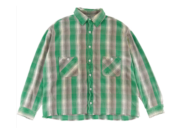 Saint Mxxxxxx x Shermer Academy Flannel Shirt Green