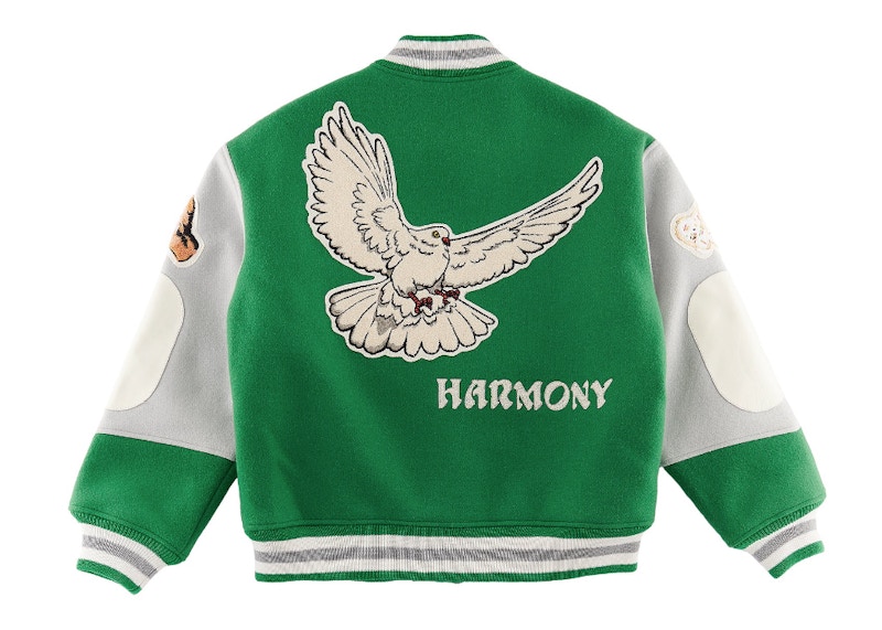 Saint Mxxxxxx x Shermer Academy Varsity Jacket Green Men's - SS23 - US