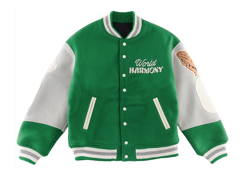 Saint Mxxxxxx x Shermer Academy Varsity Jacket Green Men's - SS23 - GB