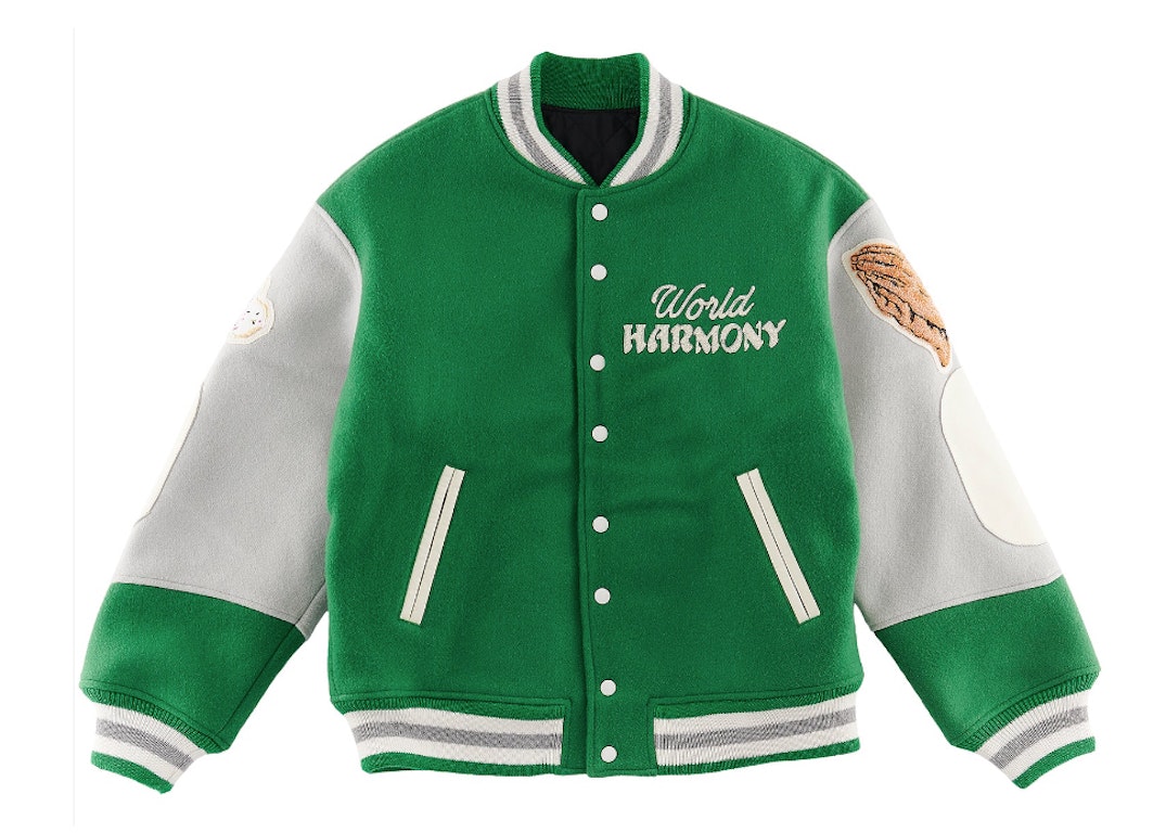 Pre-owned Saint Mxxxxxx X Shermer Academy Varsity Jacket Green