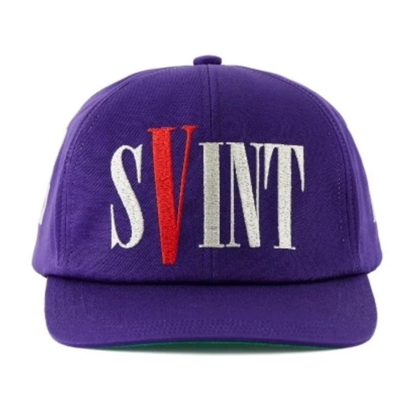 SAINT Mxxxxxx Cotton X Vlone Logo-embroidered Cap in Purple for Men Mens Accessories Hats 