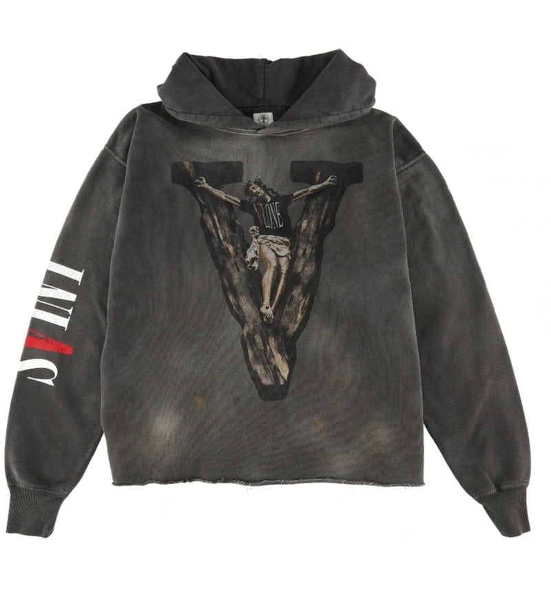 Saint Mxxxxxx x VLONE Hoodie Black Men's SS22 US - Main Image