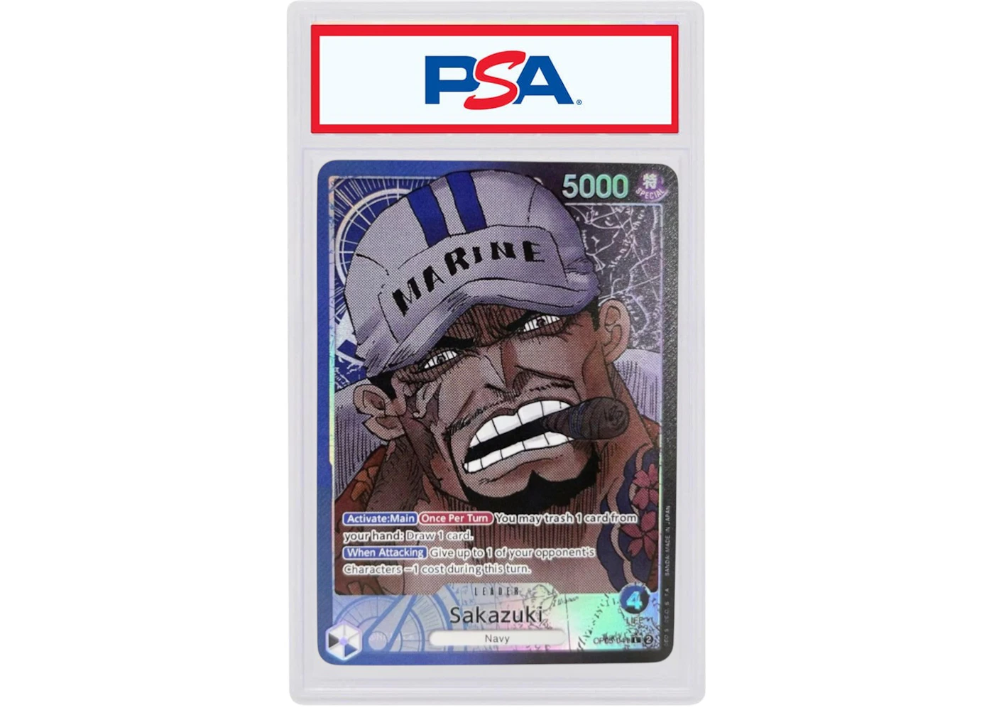Sakazuki 2023 Bandai One Piece Card Game Awakening of the New Era Alt Art Leader OP05-041 (PSA or BGS Graded) - 2023 - US Sakazuki 2023 Bandai One Piece Card Game Awakening of the New Era Alt Art Leader OP05-041 (PSA or BGS Graded) - 2023 - US