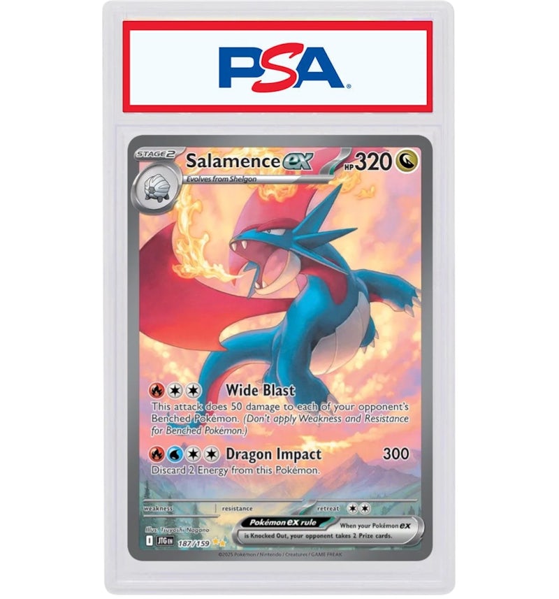 Salamence ex 2025 Pokmon Scarlet & Violet Journey Together Special Illustration Rare 187/159 (PSA or BGS Graded) - 2025 - US Salamence ex 2025 Pokmon Scarlet & Violet Journey Together Special Illustration Rare 187/159 (PSA or BGS Graded) - 2025 - US