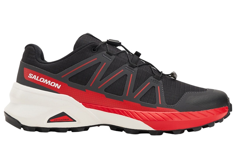 ヤモマーク　ブラックピジョン レッド スーフェス Salomon Speedcross Peak Black Asphalt Fiery Red Men's - L47790100 - US