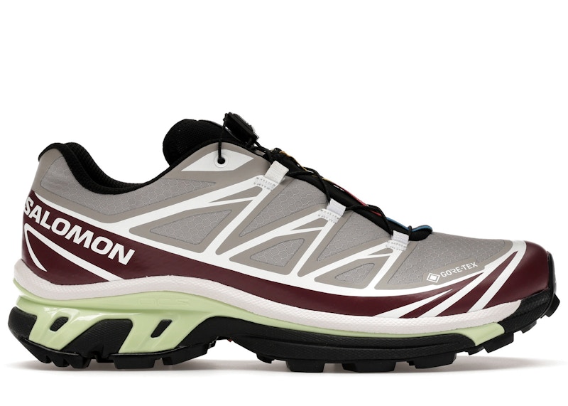 Men's Salomon XT6 GoreTex Sneakers in Paloma/Maroon Banner