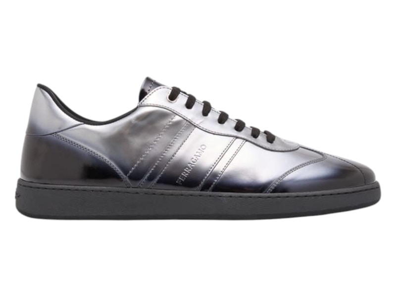Salvatore Ferragamo Achille Sneaker Black Silver メンズ