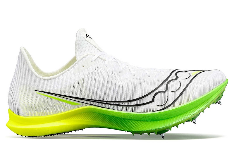 Pre-owned Saucony Men's Endorphin Cheetah Sneakers In White/slime In Multi