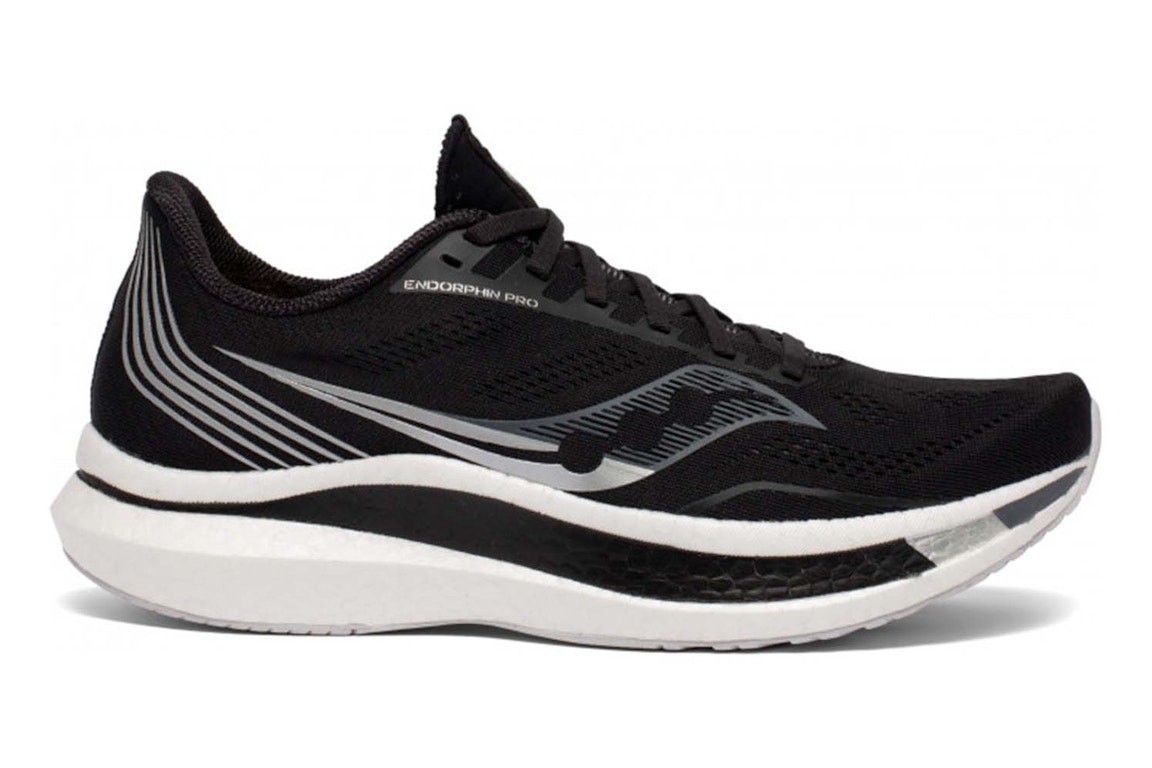 Click to view more detailed imagery on our partner's website Pre-owned Saucony Endorphin Pro Black Silver In Black/silver