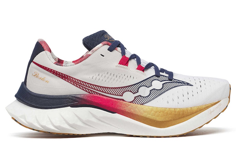Pre-owned Saucony Endorphin Speed 4 Boston Marathon (women's) Sneakers In White/navy Blue
