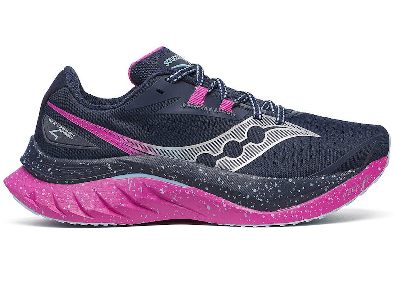 Pre-owned Saucony Endorphin Speed 4 (women's) Sneakers In Navy Blue/fuchsia