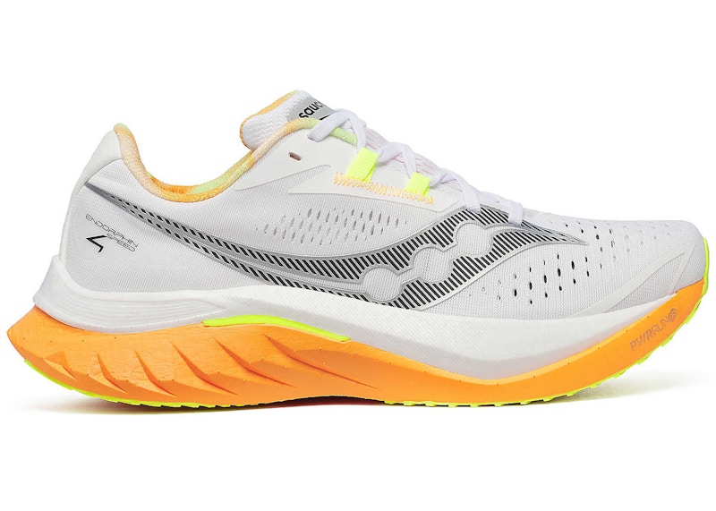 Pre-owned Saucony Men's Endorphin Speed 4 Sneakers In White/peel