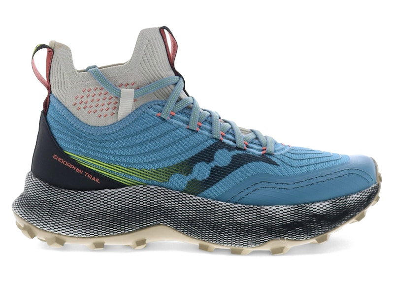 Pre-owned Saucony Endorphin Trail Mid (women's) Sneakers In Slate/blue