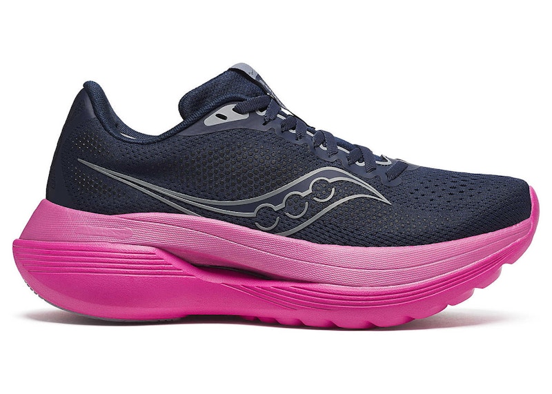 Pre-owned Saucony Endorphin Trainer (women's) Sneakers In Navy Blue/fuchsia