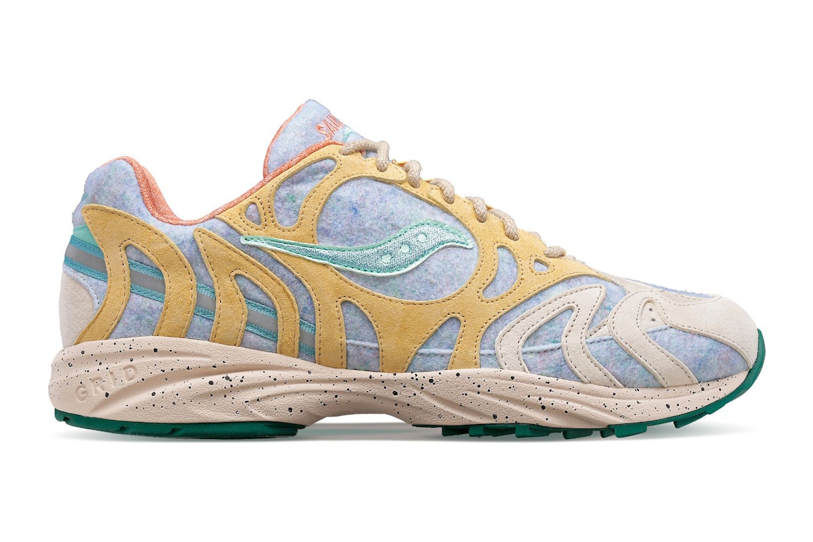 Click to view more detailed imagery on our partner's website Pre-owned Saucony Grid Azura 2000 Felt Grey Multi In Grey/multi