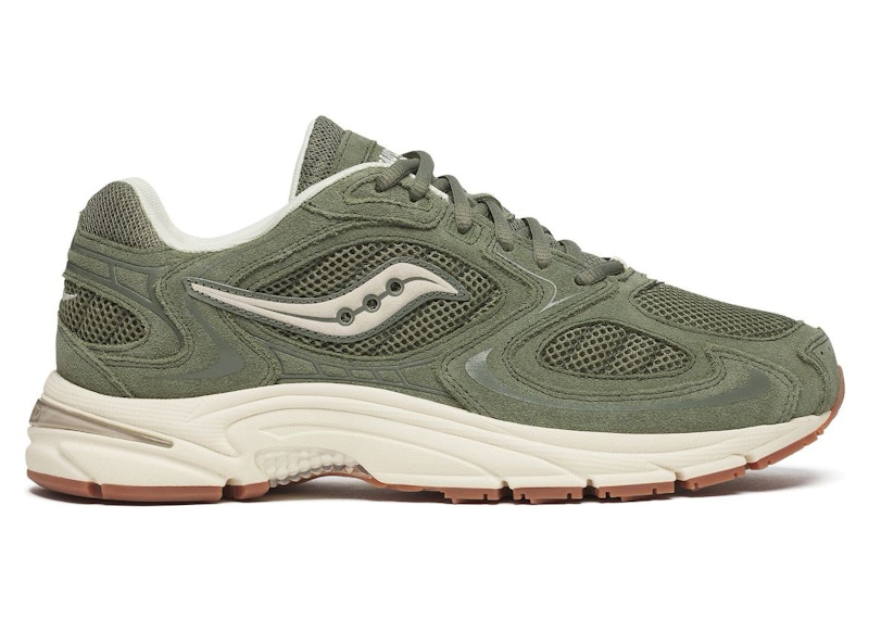 Pre-owned Saucony Men's Grid Jazz 9 Suede Pack Sneakers In Olive/off White