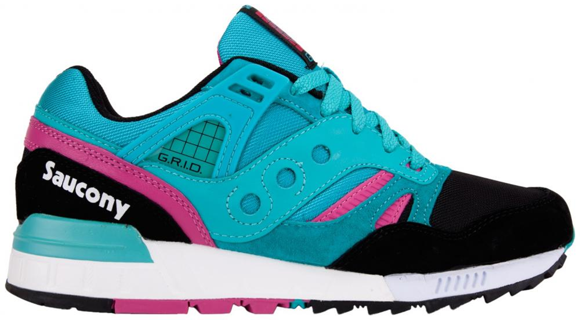 NEW IN BOX Mens Saucony Grid SD Teal Black Casual Running shoes S70164-2 SZ 7-10 