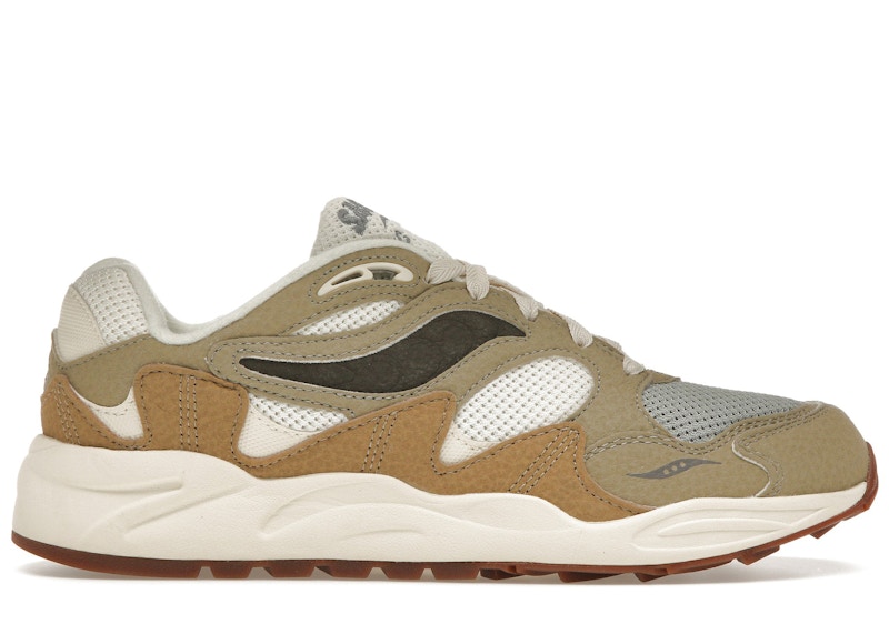 Pre-owned Saucony Men's  Grid Shadow 2 Sneakers In Sand/sage