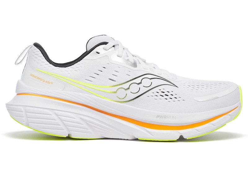 Pre-owned Saucony Men's Guide 18 Sneakers In White/peel