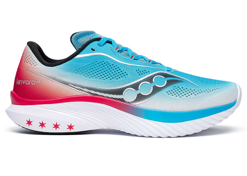 Pre-owned Saucony Men's Kinvara 15 Chicago Sneakers In Blue/red