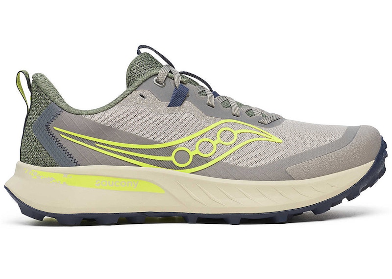 Pre-owned Saucony Men's Peregrine 15 Sneakers In Ridge/olivine