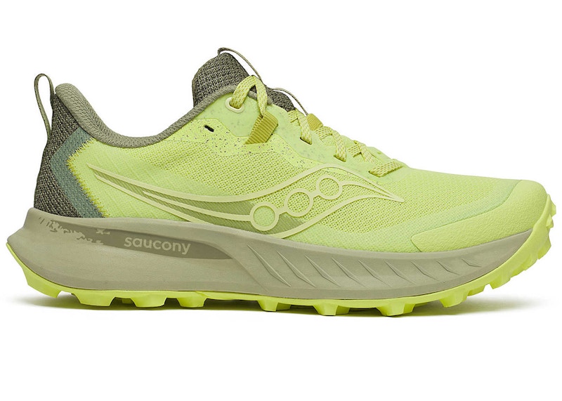 Pre-owned Saucony Peregrine 15 (women's) Sneakers In Sunny/hemlock