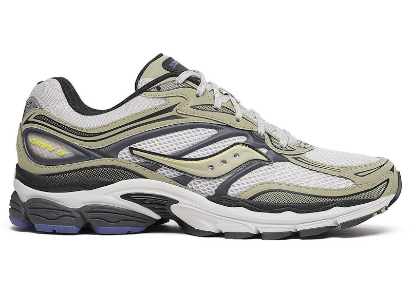 Pre-owned Saucony Men's Progrid Omni 9 Metallic Sneakers In White/gold