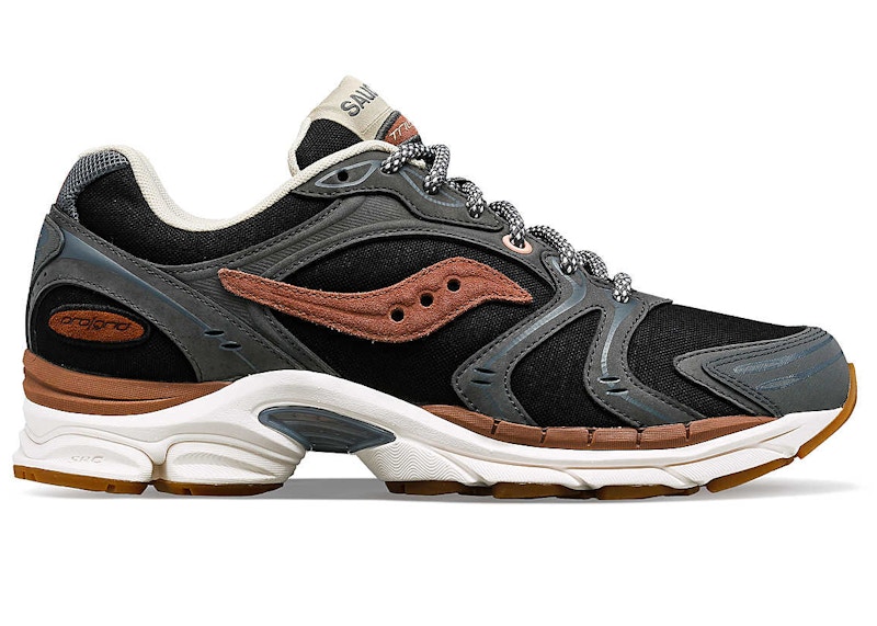 Pre-owned Saucony Men's Progrid Triumph 4 Secure Sneakers In Grey/brown In Multi