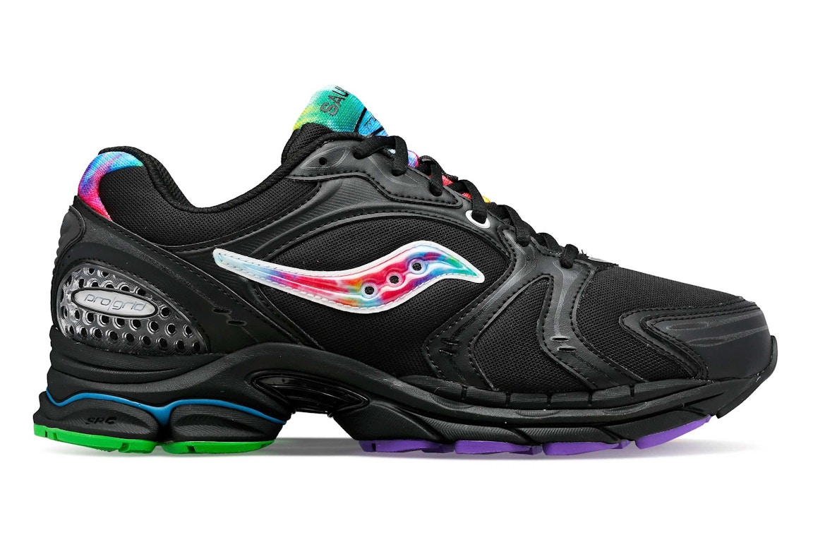 Click to view more detailed imagery on our partner's website Pre-owned Saucony Progrid Triumph 4 Tie-dye Black In Multi-color/black
